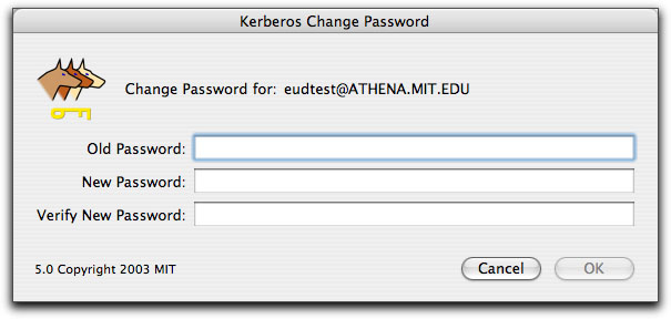 Change password dialog box illustration